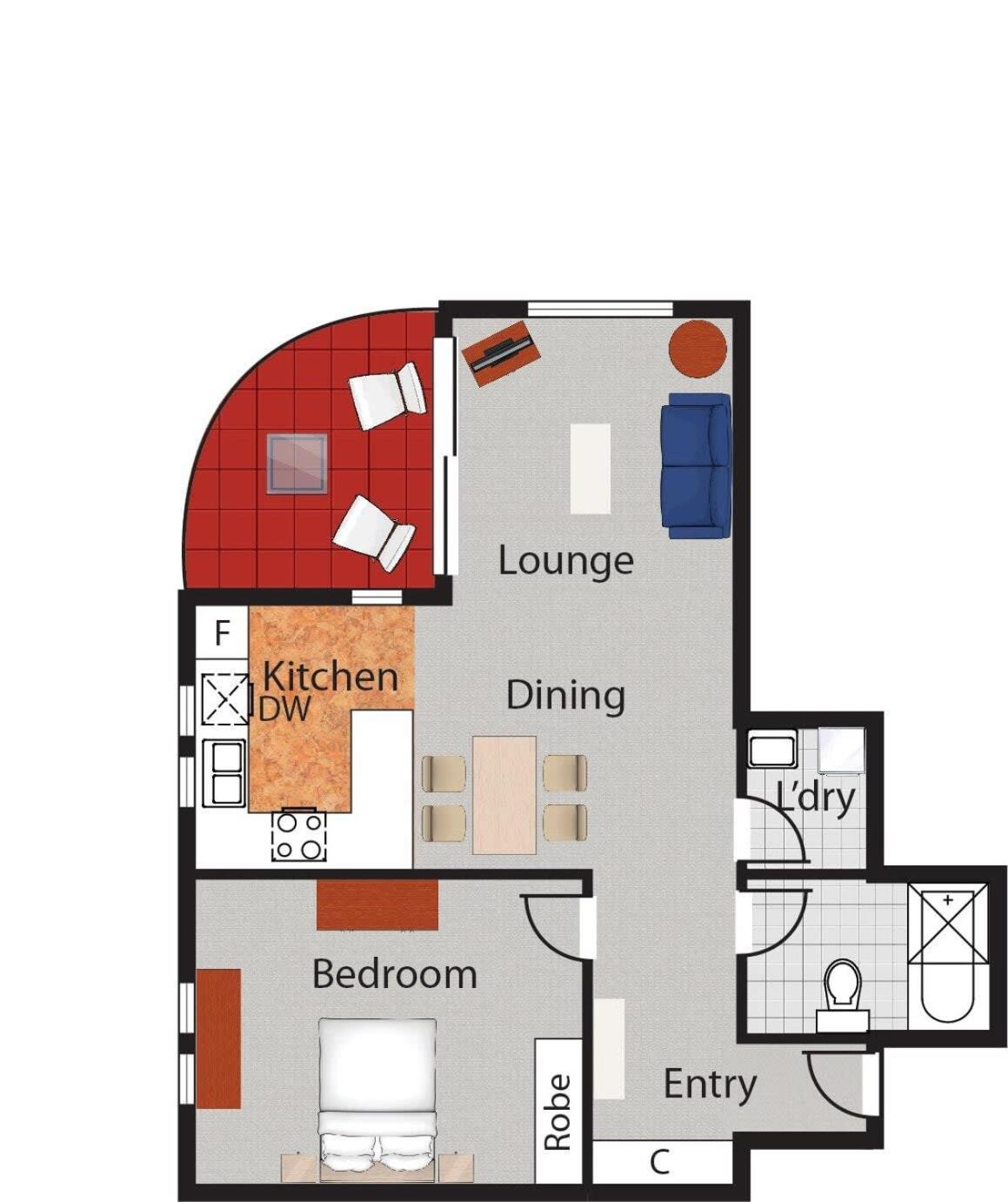 Expansive Views From 1 Bedroom Appartamento